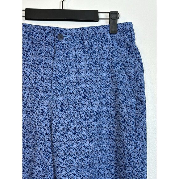 JACK NICKLAUS Golf Shorts Men's Printed Size 30 Flat Front Blue Pockets Comfort - Picture 2 of 9